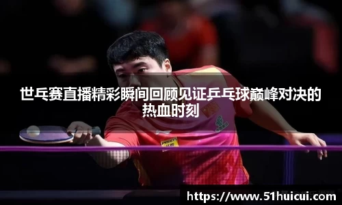 世乓赛直播精彩瞬间回顾见证乒乓球巅峰对决的热血时刻